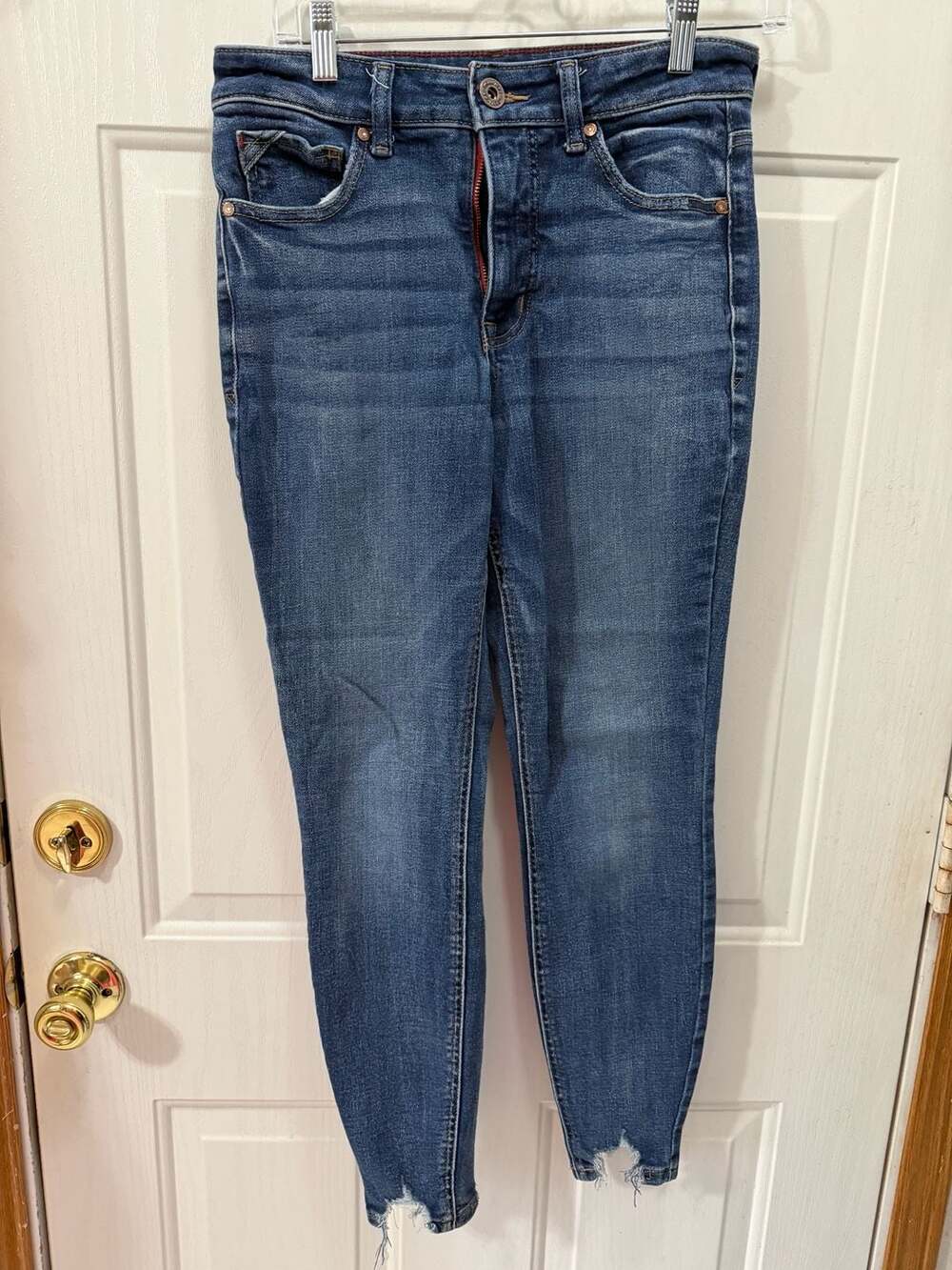 maurices High-Rise Super Skinny Distressed Hem Jeans Size 8 Short